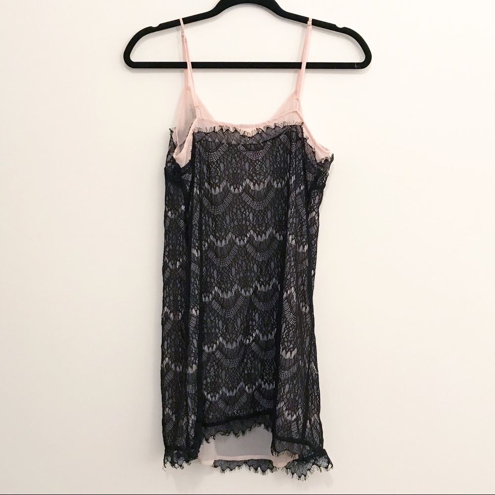 Anthropologie By Eloise Black Lace Slip Nightgown View 3